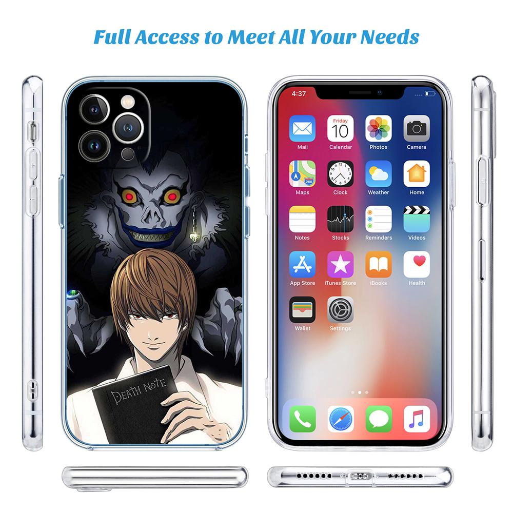 LO30 Death Note Soft Shell Transparent Phone Case for Motorola Moto Edge 20 30 40 50 S30 Fusion Ultra Pro Neo Lite + G200 G23