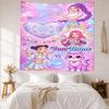Demon Hunter Girls Custom Your Name Wall Decor Tapestry Art For Pet Memorial Birthdaywedding Party Backdrop Family Gift