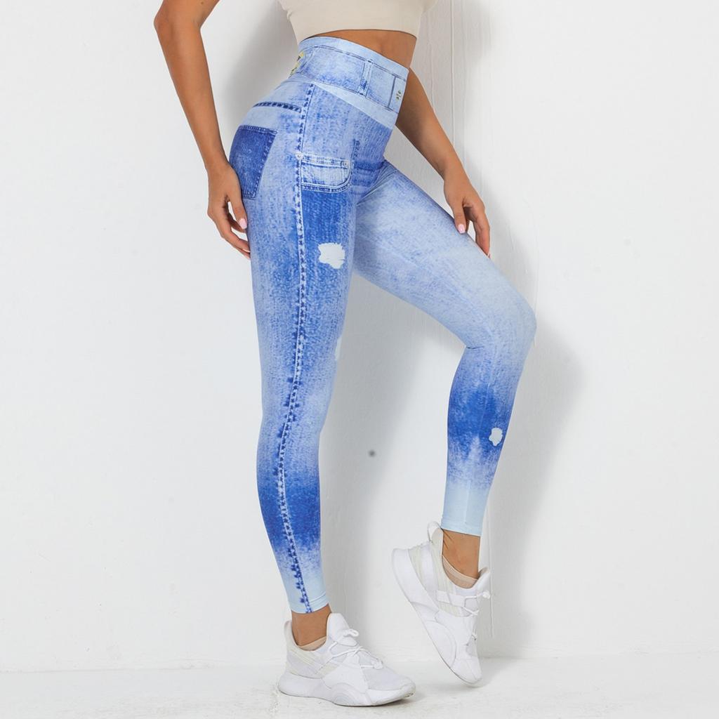 Women's Fashion New Digital Printing Tight Fit High Stretch Quick Dry Sports Running Fitness Yoga Pants