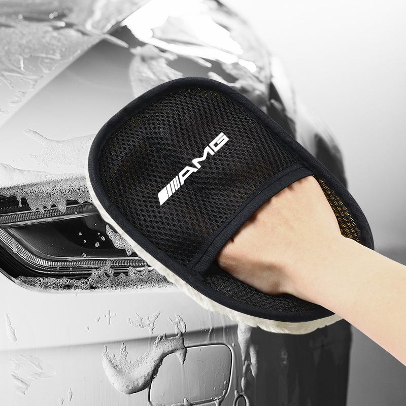 

Car Wash Glove Wool Soft Cleaning Brush Tools For Mercedes Benz AMG GLE GLS CLA CLE GLC CLS GLA W223 W213 W206 Tire Valve Cap