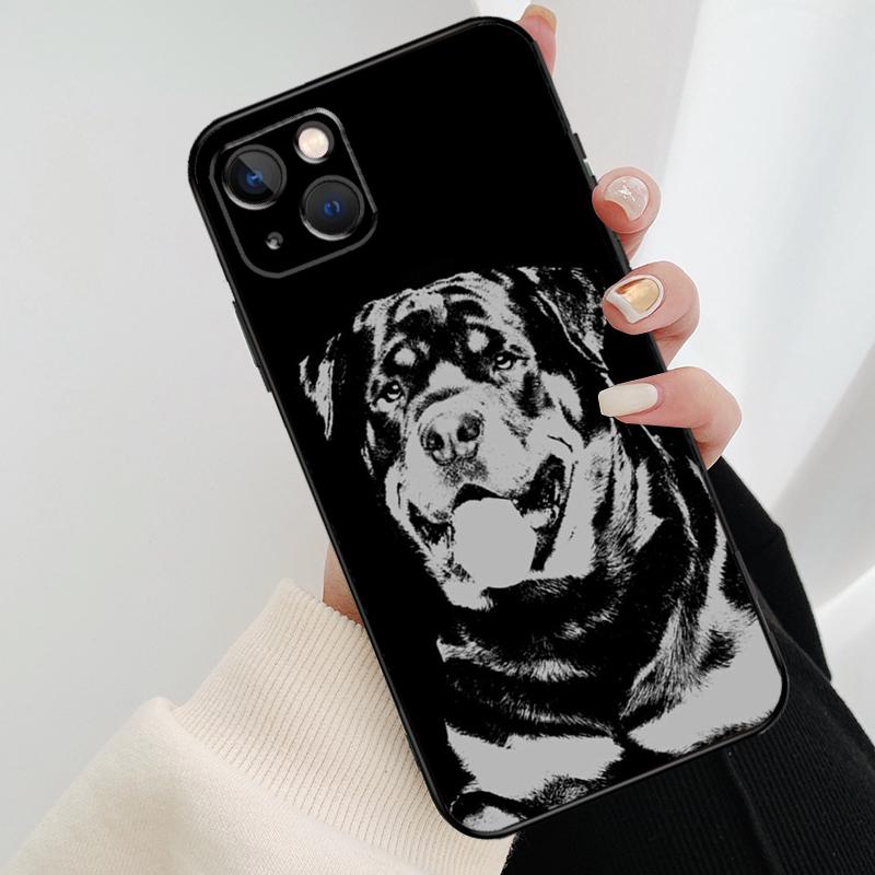 Cute Rottweiler Dog Phone Case For iPhone 17 Pro Max 14 13 12 11 15 16 Pro Max mini 16 15 Plus 16e 17 Air Cover