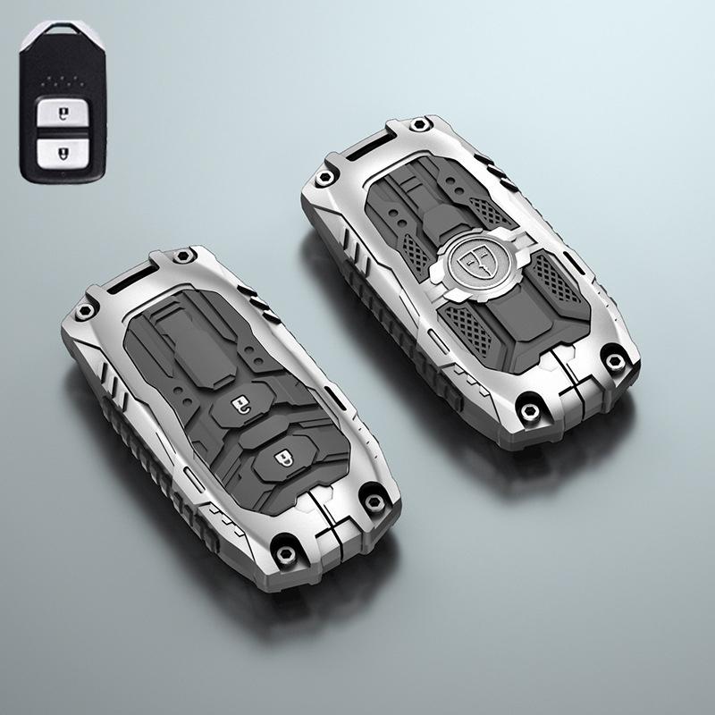 

Zinc Alloy Car Remote Key Case Cover Shell Fob For Honda Vezel City Civic Jazz Brv Br-V Hrv Protector Keychain Car Accessories