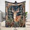 Deer In The Forest flannel,Lightweight,Flannel Blanket,Comfortable Blanket, Sofa Blanket, gift blankets,Holiday gift blanket Blankets