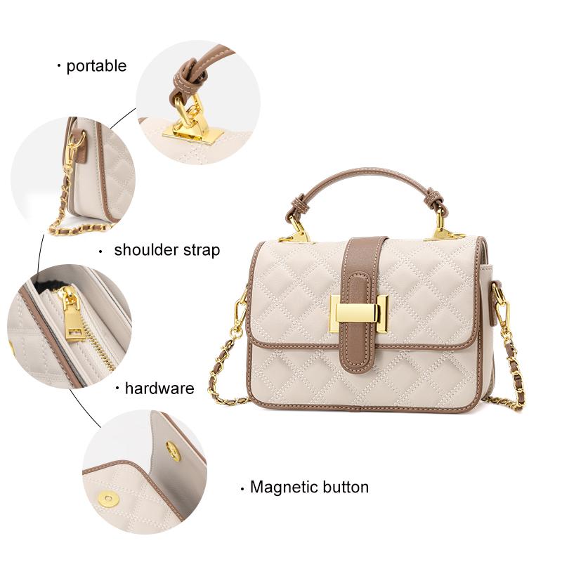 New Women's One Shoulder Crossbody Bag 2024 A High End and Beautiful Square Small Bag