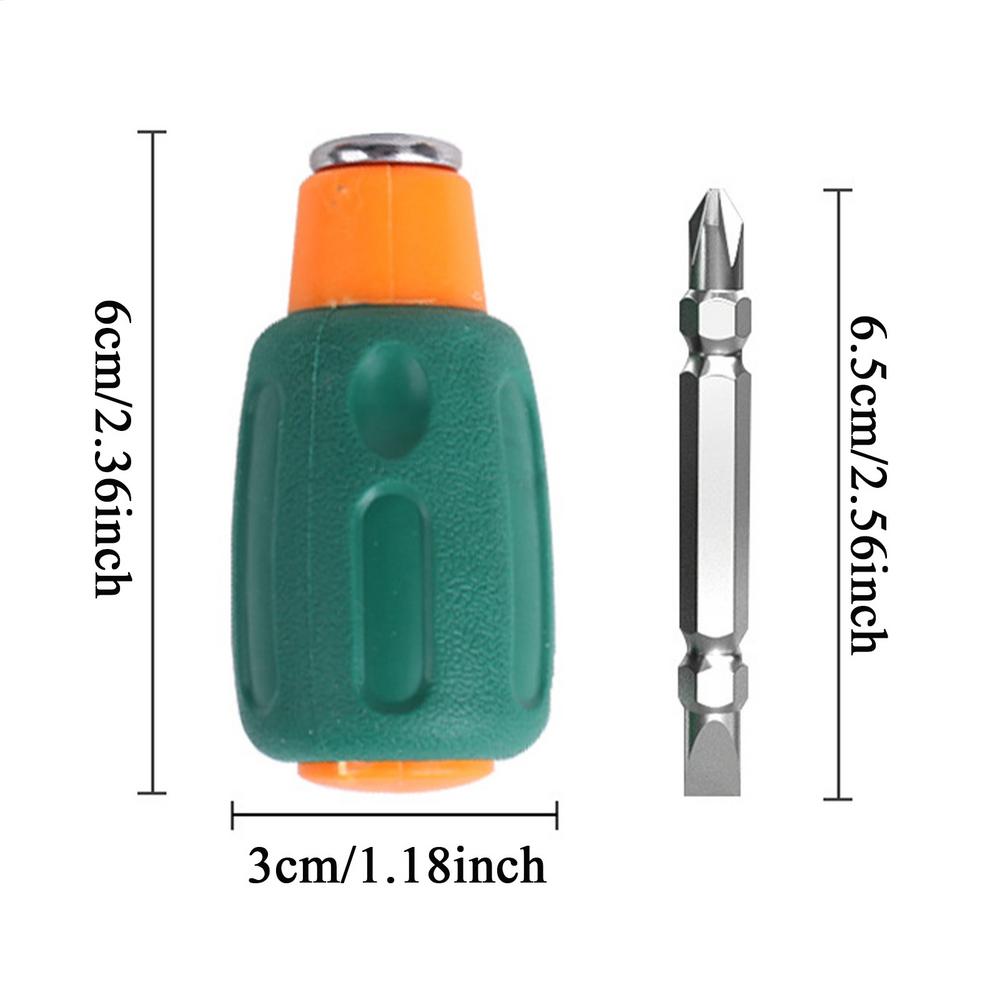 

Short Handle Screwdriver Portable Encapsulation Radish Handles Flat Crosshead Screwdrivers Multifunction Repairing Tools