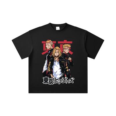 260 GSM Double Yarn 32 Count 100% Cotton Tokyo Revengers V1 Print Unisex Heavy Cotton T Shirt