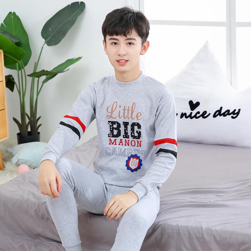 Children's Cotton Wool Thermal Long Johns Set for Boys & Teens - Medium to Large Sizes, Autumn