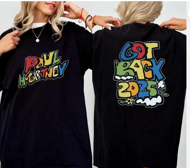 Paul Mccartney Got Back Tour 2025 Double Sided Inspired T-Shirt M
