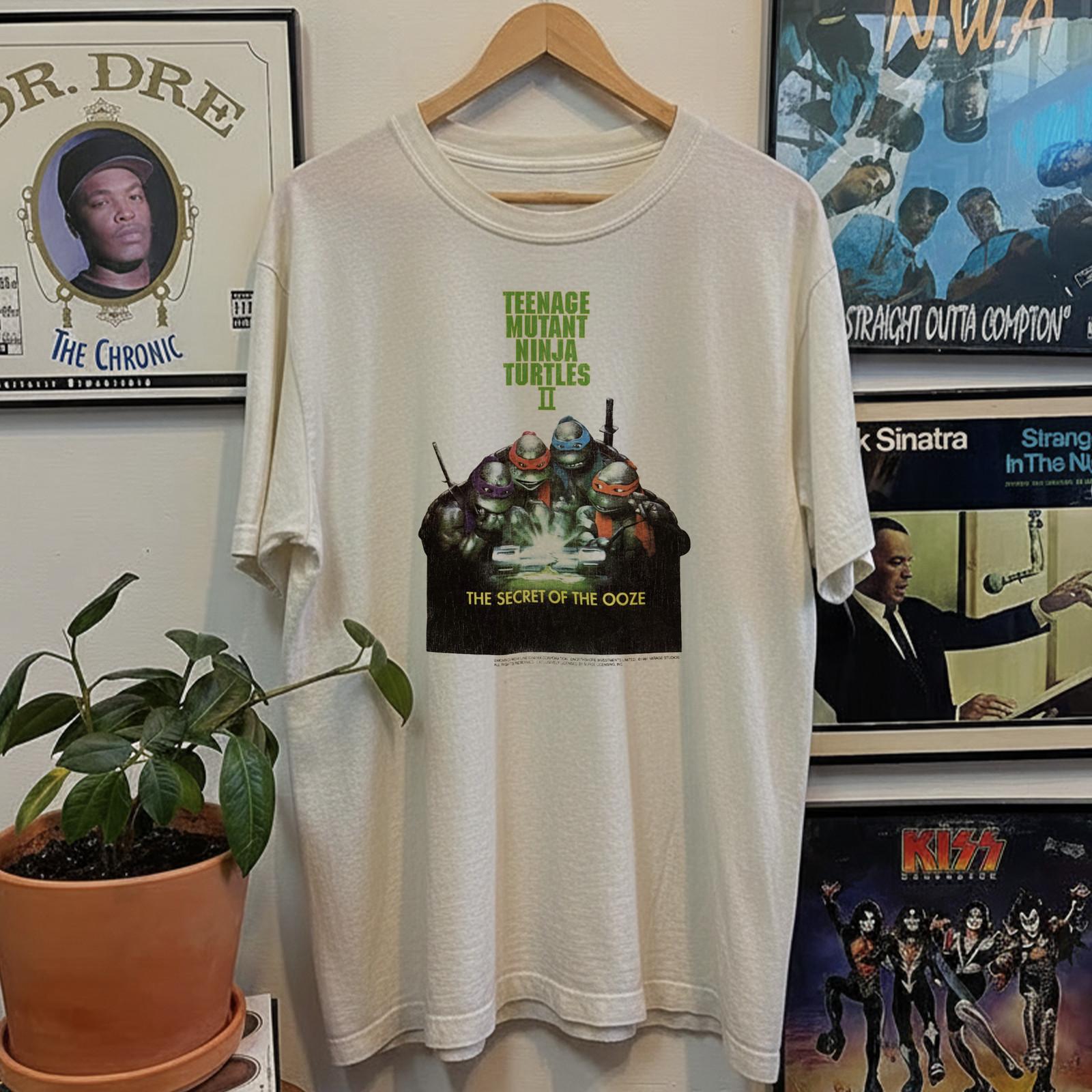 1992 Teenage Mutant Ninja Turtle II Promo Aged T-Shirt White XL 3XL