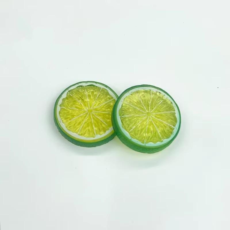 

2pcs Artificial Plastic Lemon Slices 1/4 Orange Citrus Fake Fruit Slices Home Tabletop Decoration Advertising Photography Photo Props