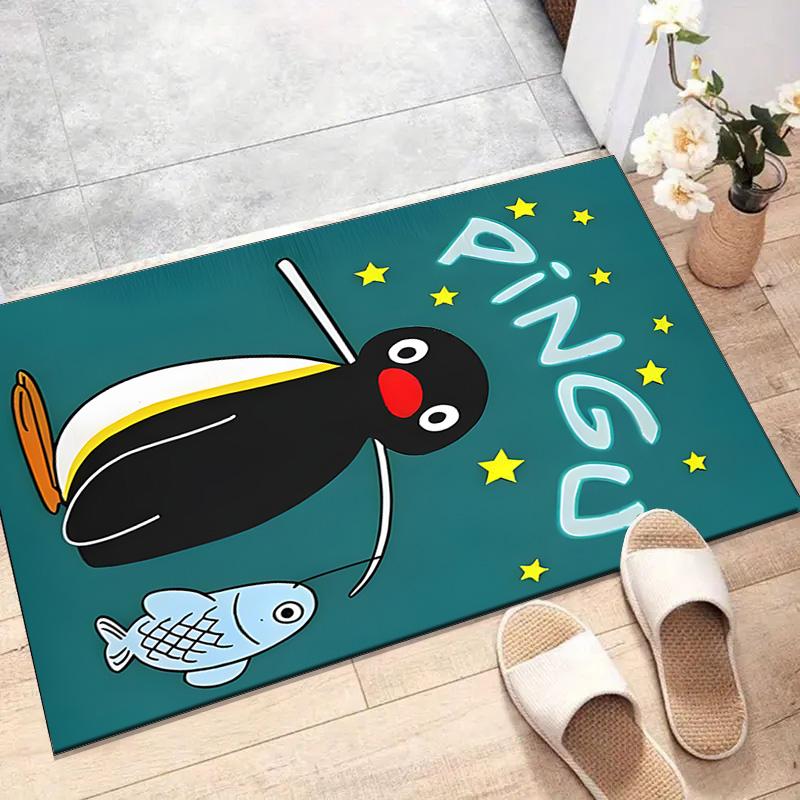 1pc Pingu (3) Design Printed Area Rug Carpet for Bedroom Living Room Home Decor Rugs Mat Non Slip Mat Rug for Bedside