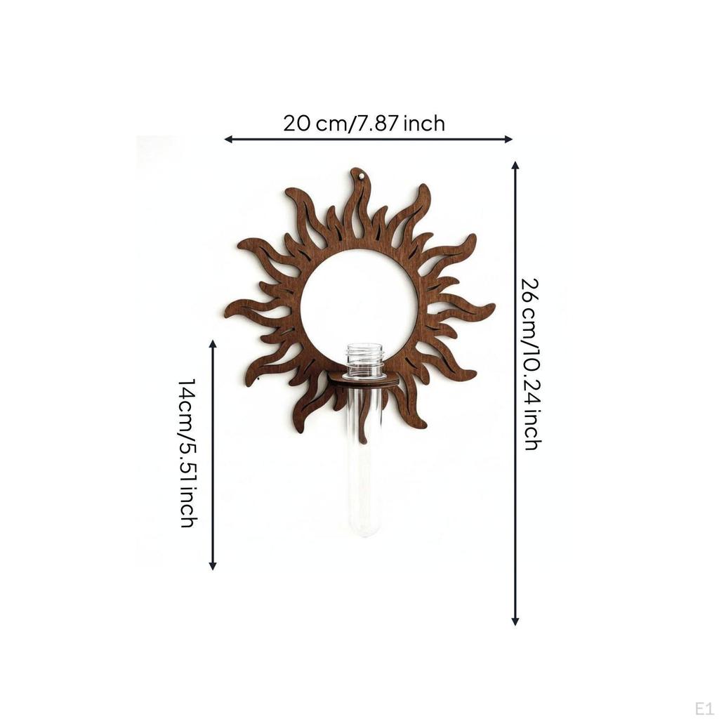 Sun Wall Planter Minimalist Sunray Plant Shelf Wooden Wood for Bedroom, Living Room