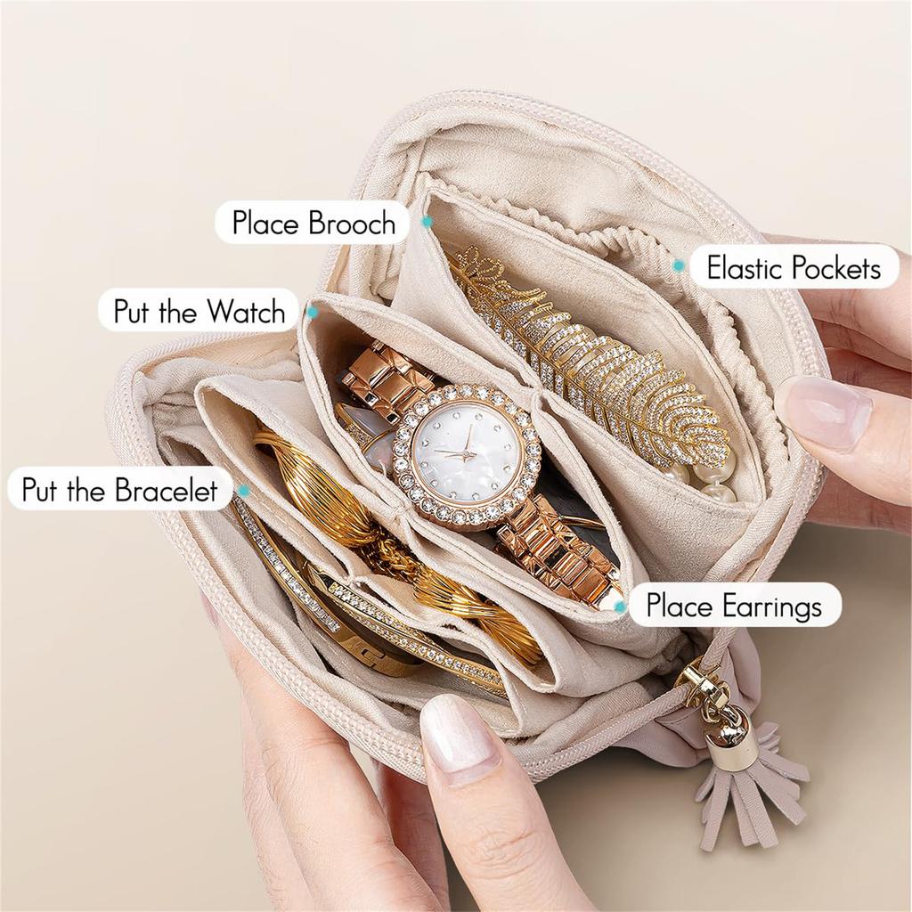 Portable Makeup Bag Multi Functional Mini Organizer Pouch For Jewelry Coin Purse Travel Accessories