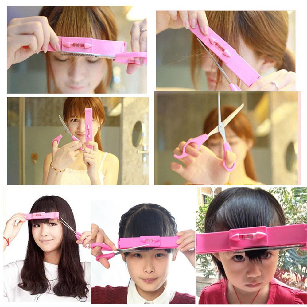 2PCS/Set DIY Tools Makeup Artifact Style Hair Cutting Guide Layers Bang Hair Trimmer Clipper Clip Comb Fringe Cut