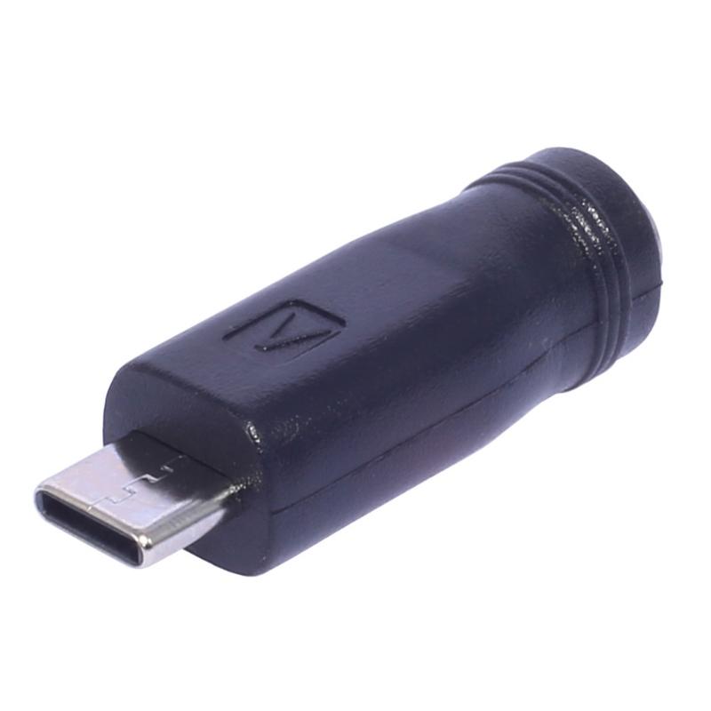 Professioneller DC5.5x2.1mm Netzteil, Buchse auf Stecker Konverter Adapter DC5521 auf Mini-USB/Micro-USB/Typ-C Stecker