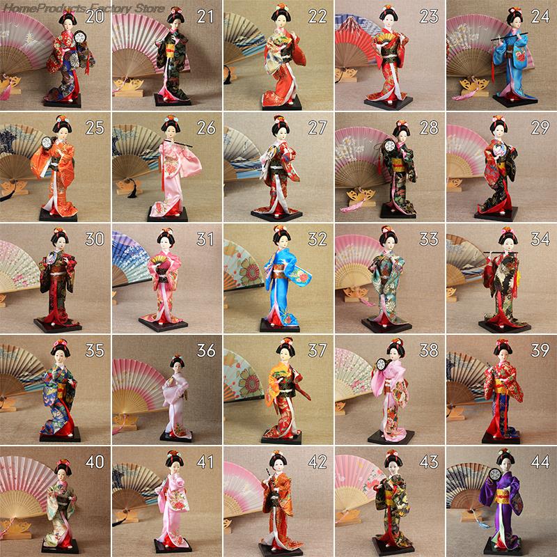 Krásné japonské figurky gejš Panenky s krásným kimonem Domácí dekorace na plochu Miniatury Kolekce ozdob z gejš Dárek