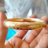 Gold-Plated Retro Copper Bangle for Women - Vietnam Sand Gold Lotus Heart Sutra Design