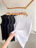 220 Combed Cotton Unisex Sleeveless Vest - Casual Solid Color with Wide Shoulders