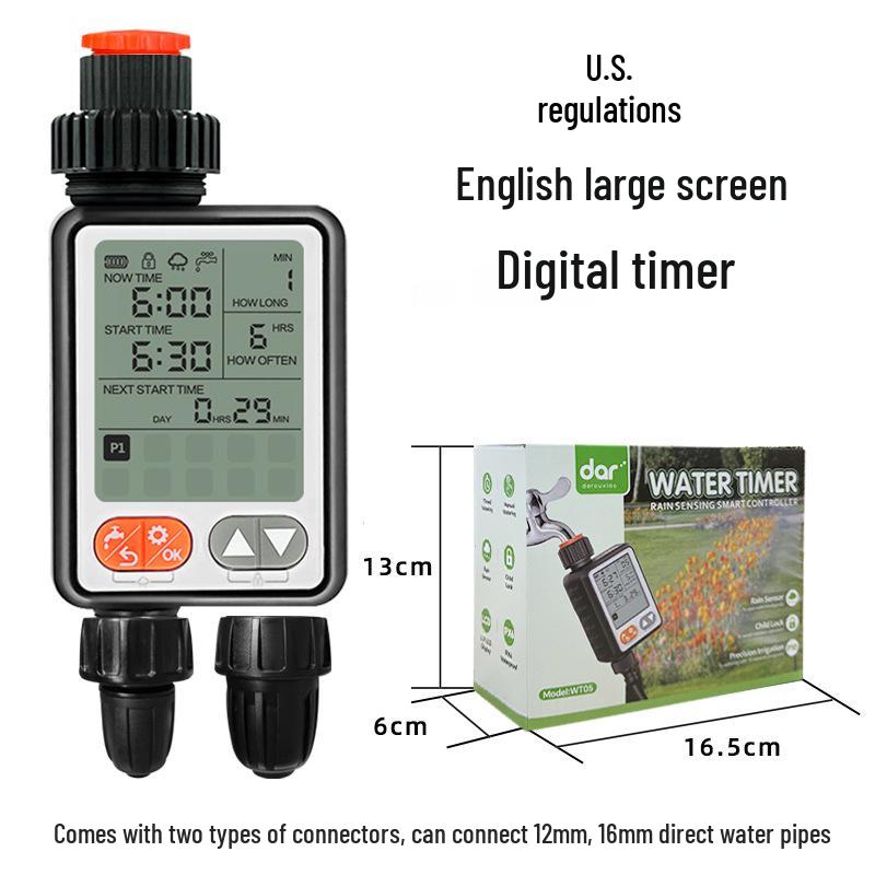 Smart Rain Sensor Drip Irrigation Timer with Large Screen for Plant Walls