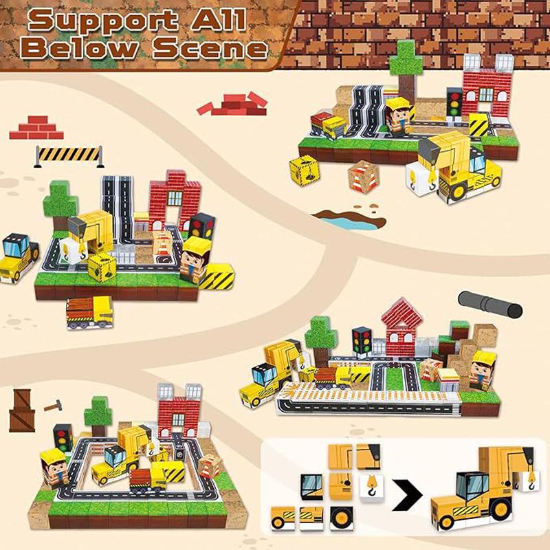 Ungiftige Magnetische Bausteine Mine Welt Magnetische Höhlen Welt Stein Würfel Spielzeug Set Stem Sensorisch Bestes Geschenk Für Kinder