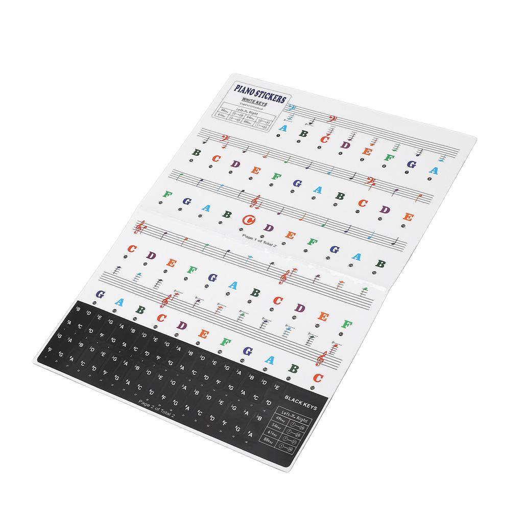Samolepky na klavírní klávesnici pro 88 61 54 49 Klíč PVC vyjímatelná písmena na klavírní klávesnici pro začátečníky a K