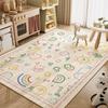 Children's Cartoon Velvet Rug - Absorbent, Non-Slip Floor Mat for Living Room and Bedroom
