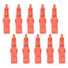 10Pcs Crocodile Clip Positive Negative Test Gold Plated Brass Connector 25mm Opening J.60043