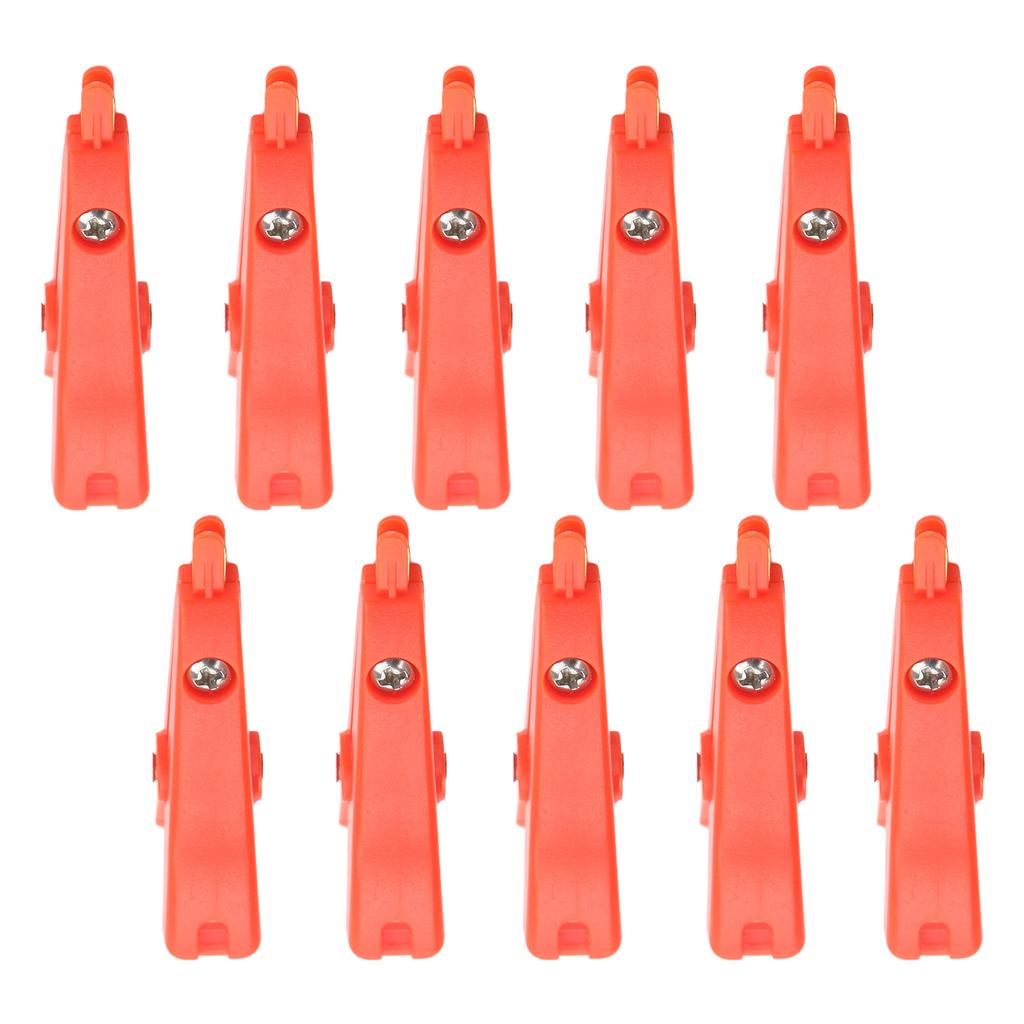 10Pcs Crocodile Clip Positive Negative Test Gold Plated Brass Connector 25mm Opening J.60043