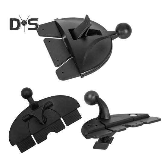 C.D Slot Car Phone Mount 360 Degrees Rotating Clip Holder with Anti-Slip Pad Universal Smartphone Holder for Samsung/MP3