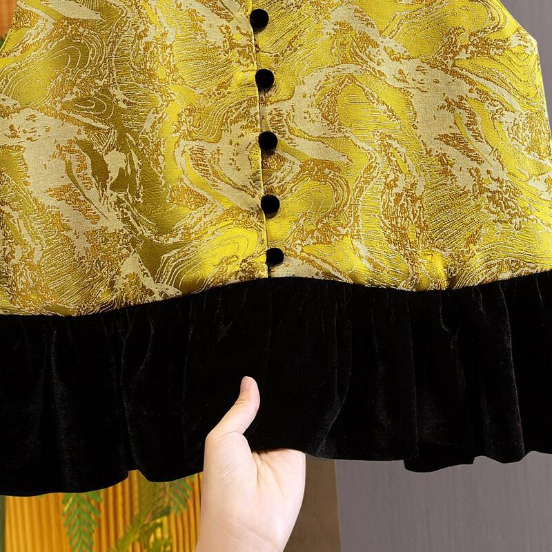 Sibaishi New Chinese Style Spliced Vest