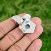 Natural Copper Arizona Turquoise 925 Silver Flower Adjustable Ring For Women