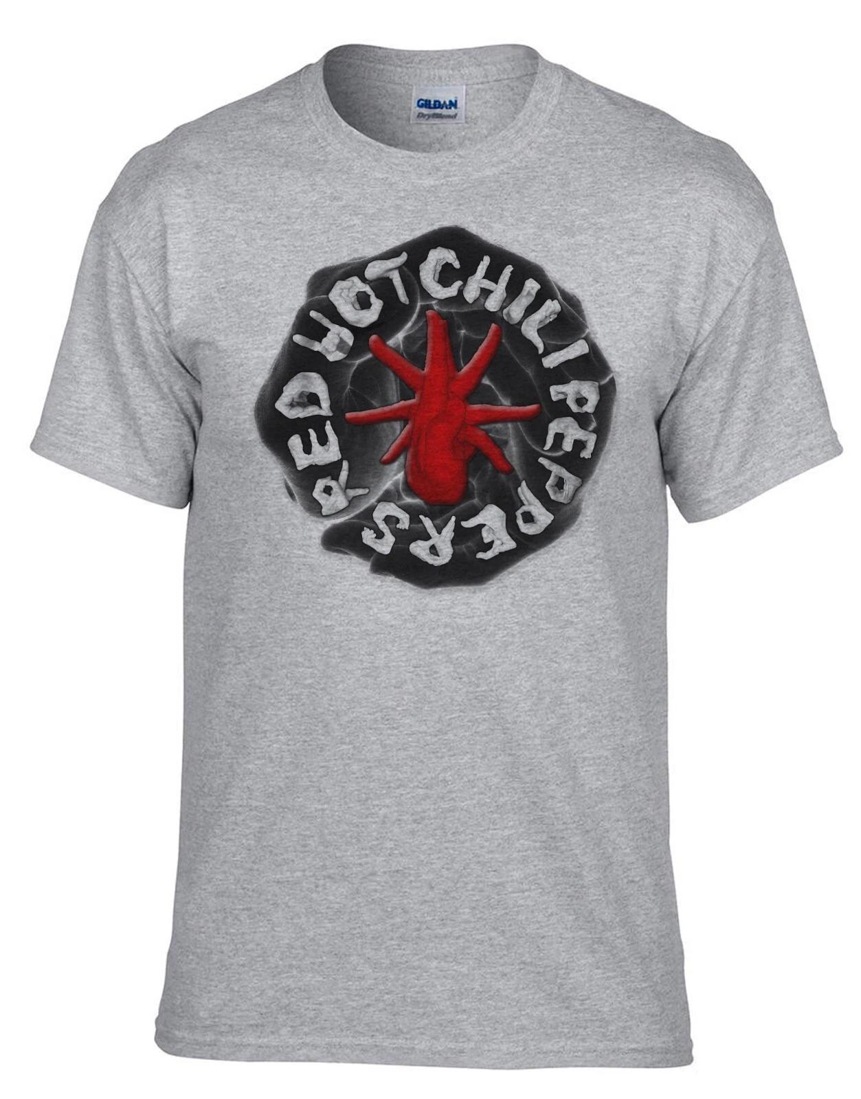 Red Hot Chili Peppers Rock Music Fingerbild Logo Grau T-Shirt S