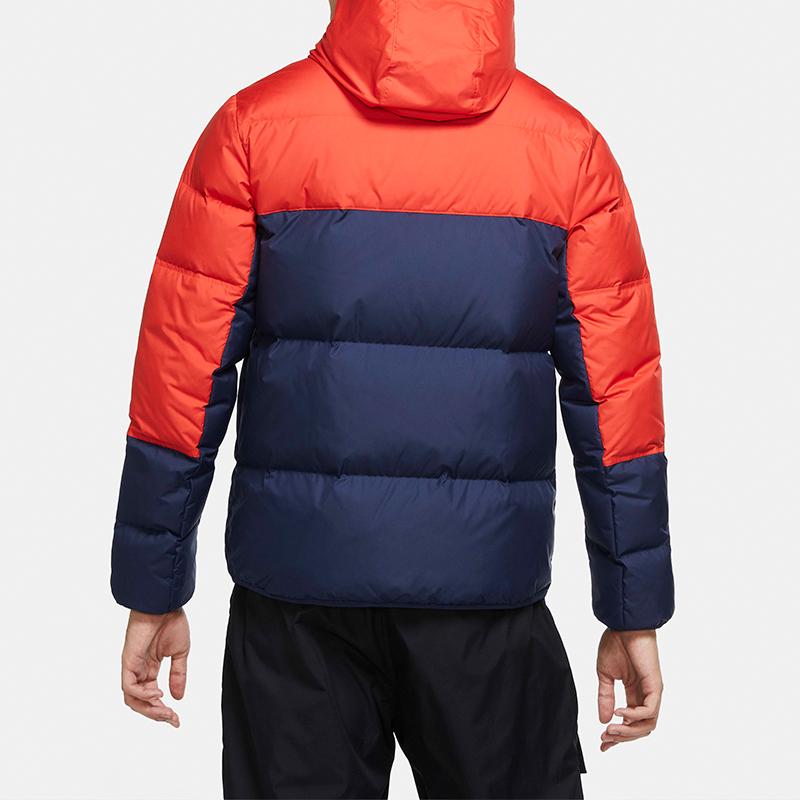 Nike Sportswear Down-Fill Windrunner Hooded Warm Short Down Jacket Men Jackets Red Blue CU4405-673