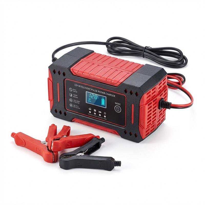 12V Lead-Acid Battery Charger with Auto Stop for Motorcycle, Car, and EV