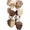 Parrot Chew Toys Wooden Fruit String Pinecone Corn Cob Cork Bird Cage Accessories Tooth-grinding Bird Toy For Small Medium Birds