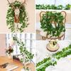12pcs Anti Sun Resistant And Non Fading Ivy Vine Leaves, Room, Garden, Office Decoration, Holiday Party Green Leaf Flower Garland Wall Hanging