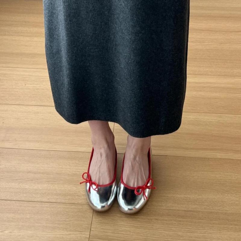 Brand Design Women's Shoes Sweet Round Toe butterfly-knot Comfort Soft Sole Daily Life Flats Ballet Shoes for Office Lady