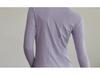 Women's Reflective Long Sleeve Yoga T-shirt - Night Run Fitness Top with Half-Zip Style for Autumn Running and Training
