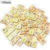 Fantastic Wooden Letter Alphabet Scrabble Number English Words Kids Educational Toy 100Pcs
