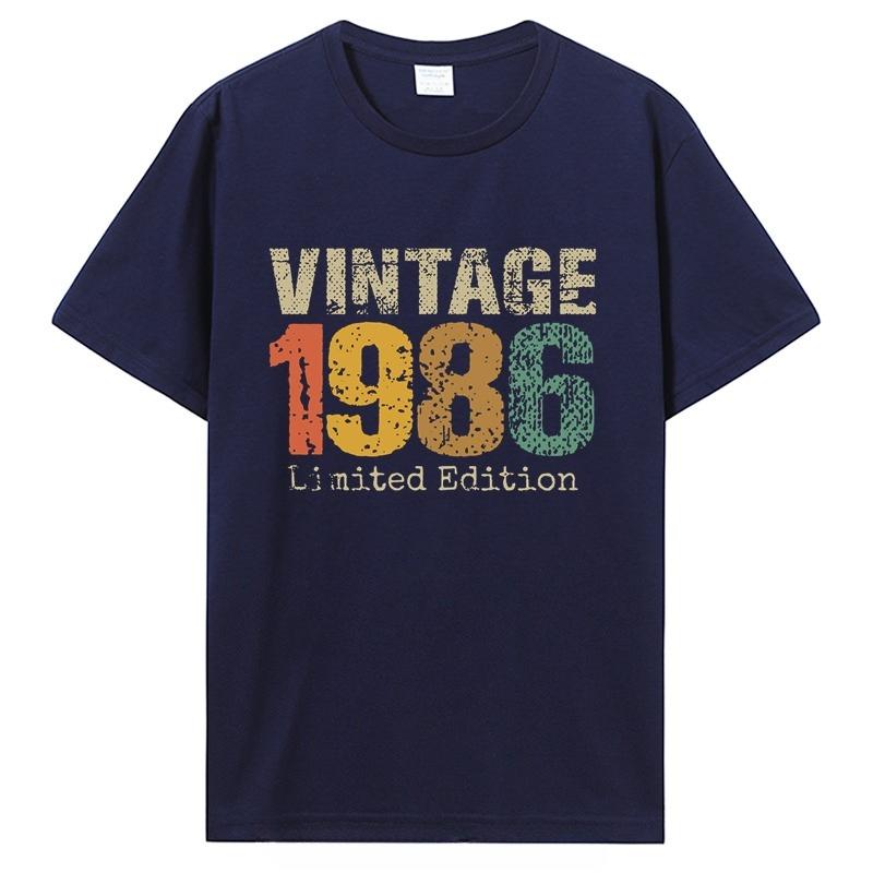 

Vintage 1986 Printed T Shirts Graphic T Shirts High Quality Mens and Womens Short Sleeved T Shirts Mens Tops Birthday Gifts 4XL