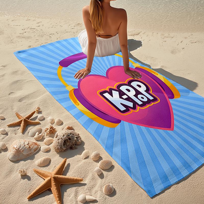 KPOP Fashion Beach Towel: Ideal for Summer Adventures Soft, absorbent and quick drying suitable for swimming and bathing