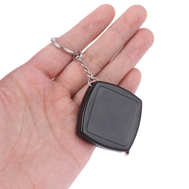 Square 2M Tape Measure Retractable Gift Small Steel Portable Ruler Key Chain