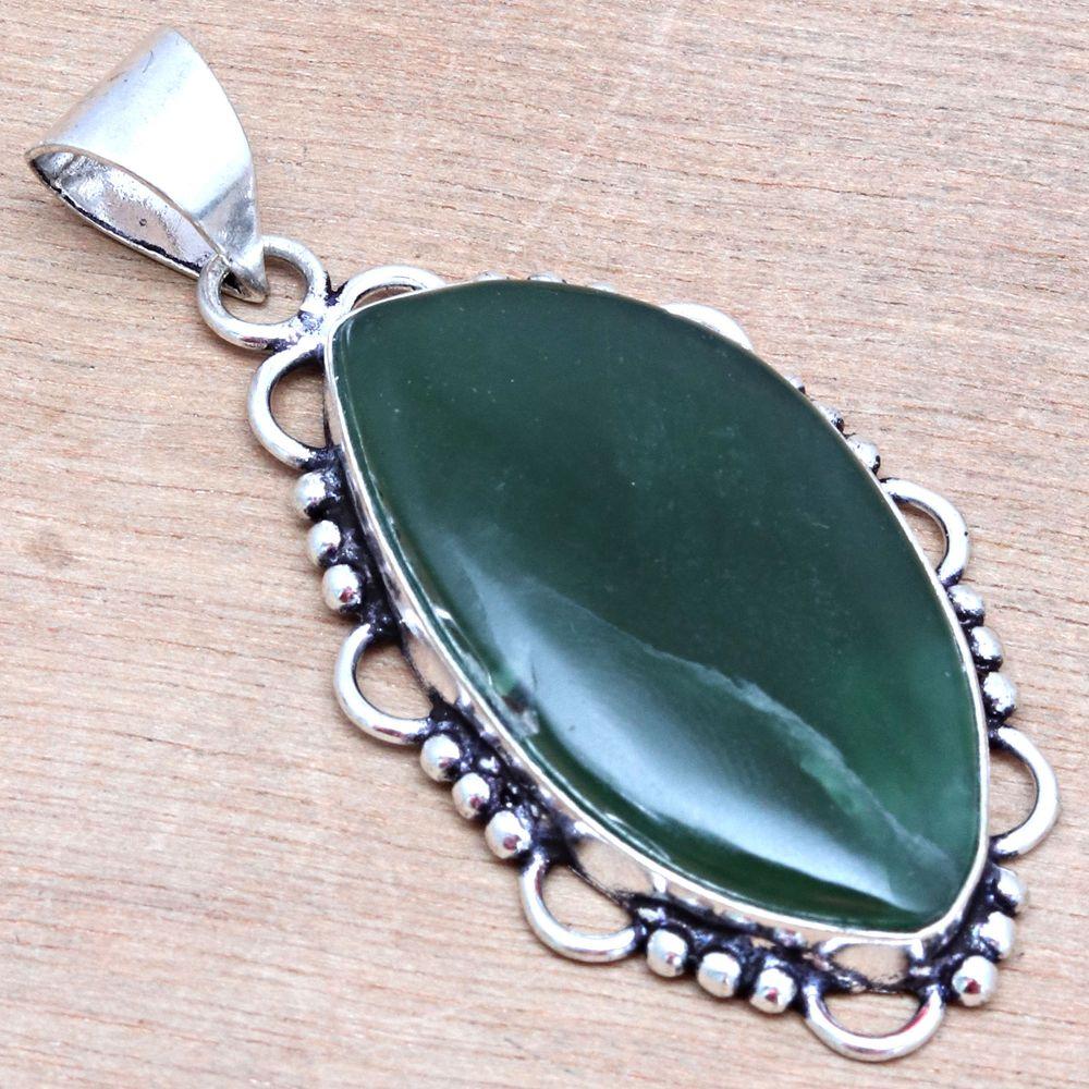 Pendant Vassolite Gemstone Handmade Mother'Day Gift 925 Silver Jewelry 2"