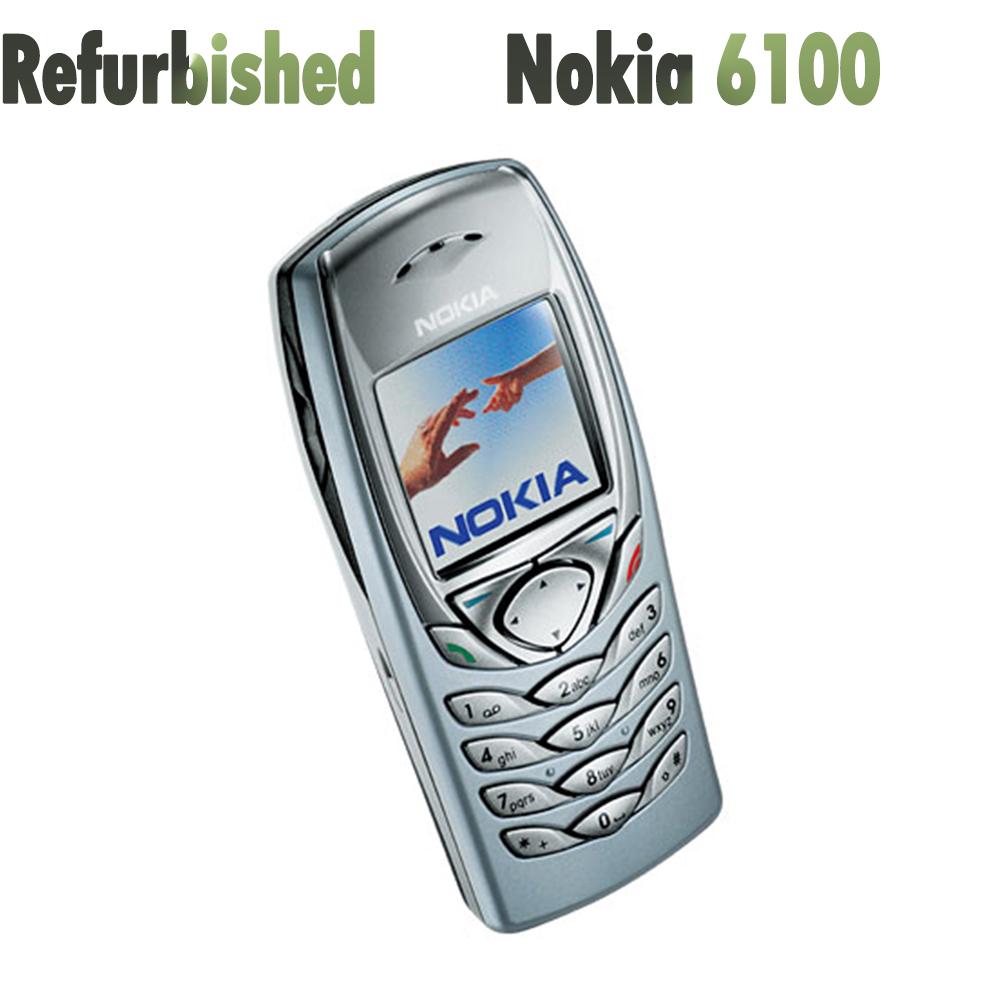 

90% новый Восстановленный Оригинальный Мобильный Телефон Nokia 6100 No charger синий/глубокий
