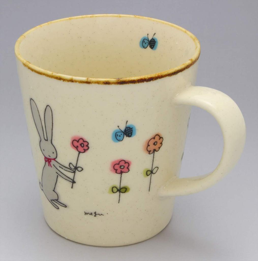 Casual Life Mino Fluffy Rabbit M70067 Mug, White, 280ml, Ware, Megumogu, Design,