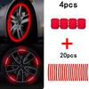Moto Wheel Reflective Stickers Luminous Valve Caps Fluorescent DIY Car Bicycle Wheel Styling Tyre Hub Motorcycle Accessories