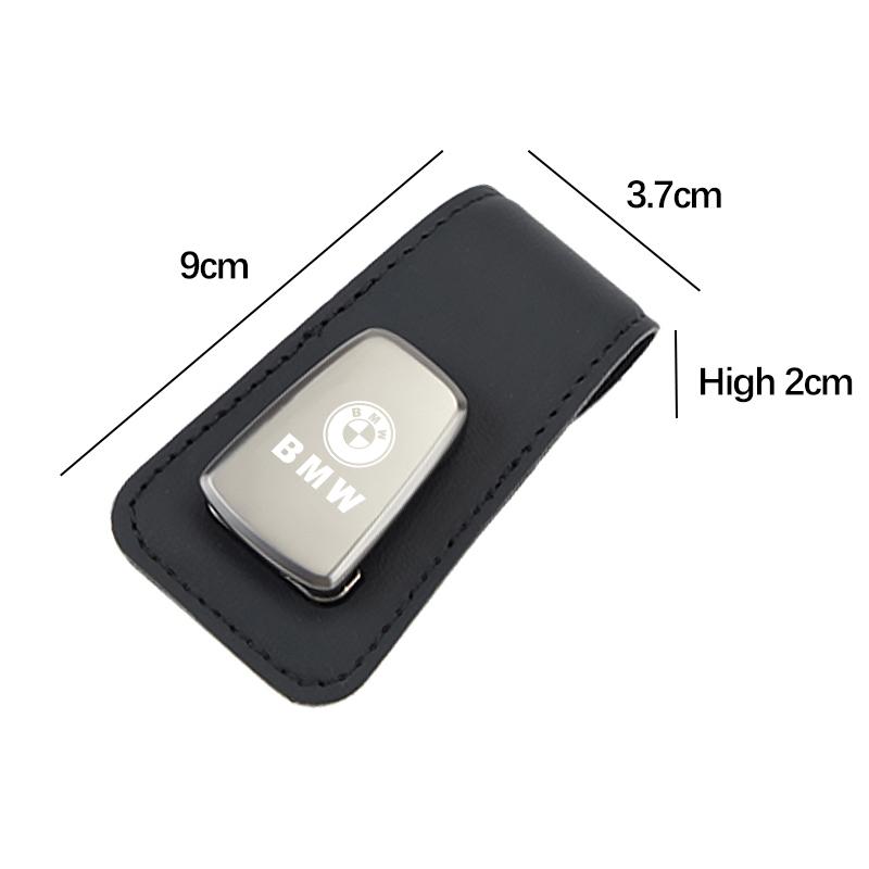 BMW Car Sun Visor Glasses Clip leather Magnetic Storage Holder For E87 X7 E91 E46 E60 F30 F40 X1 X2 E90 E70 E39 E28 X3 X4 X6 E30 YA1