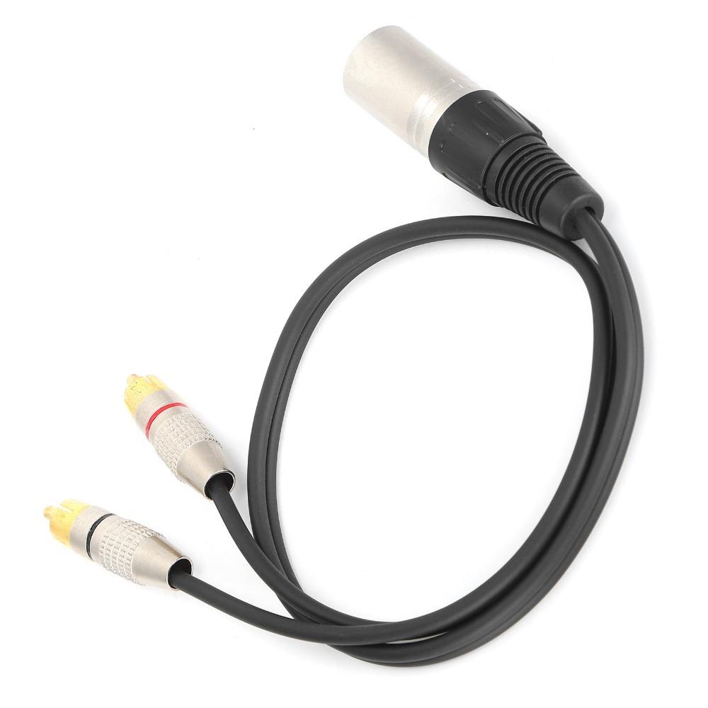 Patch Cable XLR Male To 2RCA Audio Splitter Cable Y-Splitter Adapter  Microphone