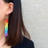 Mode Kette Ohr Haken Frauen Lange Regenbogen Clip Ohrringe Club Schmuck