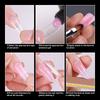 Clear Dual Form Acrylic Nail System UV Gel Nail Mold Full Cover Fasle Nail Tips with Scale 14Size Manicure Pedicure Tool